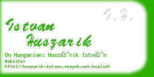 istvan huszarik business card